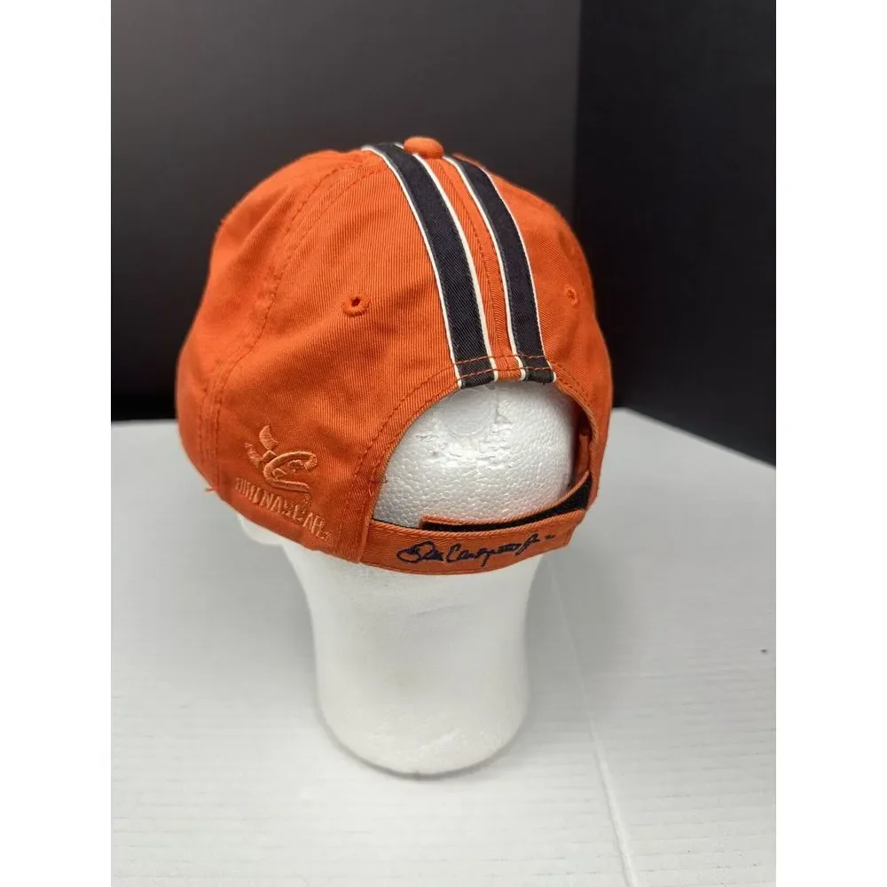 Dale Earnhardt Budweiser Chase Strapback Hat Orange With‎ Black Stripes